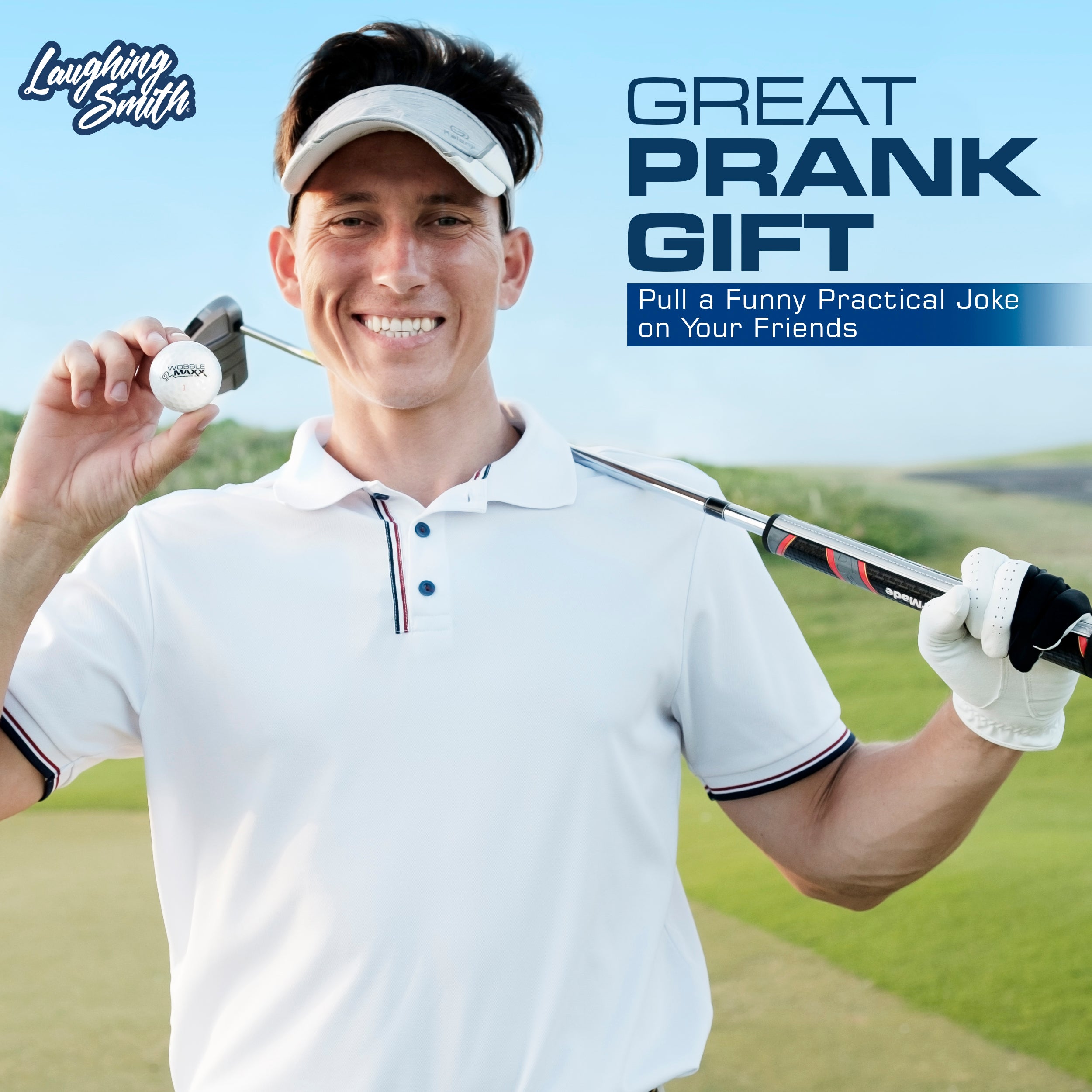 3-Pack Prank Golf Balls - Wobble MAXX Unputtable Golf Balls
