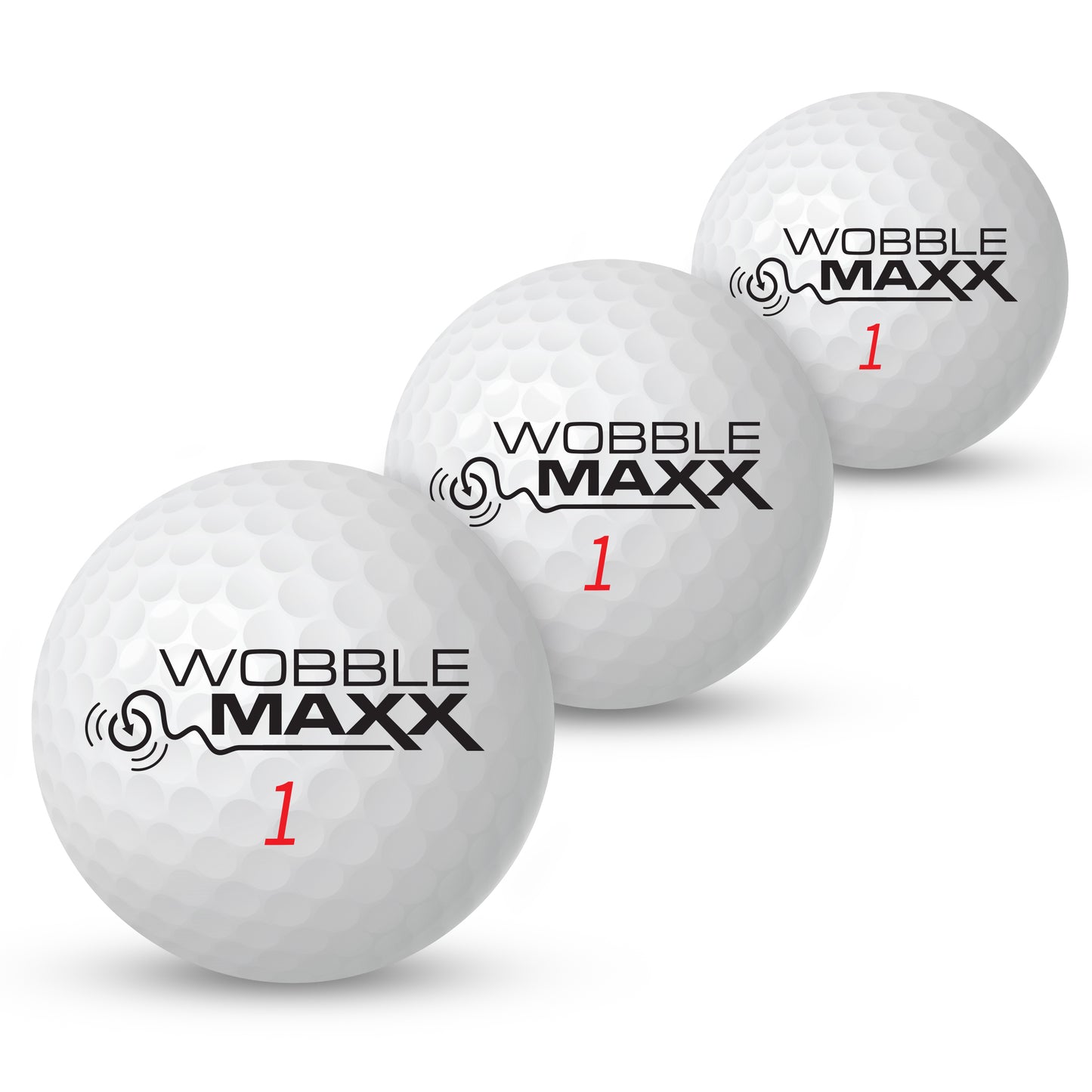 3-Pack Prank Golf Balls - Wobble MAXX Unputtable Golf Balls