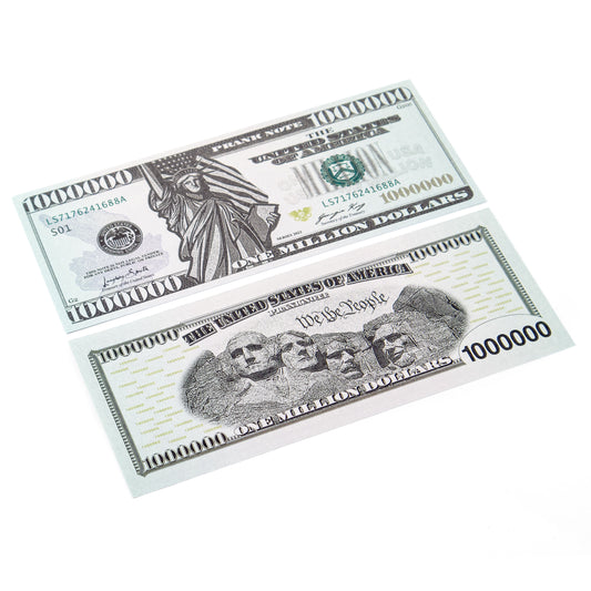 Prank Million Dollar Bills (50pcs) - Fake Movie Prop Play Paper Money Bills