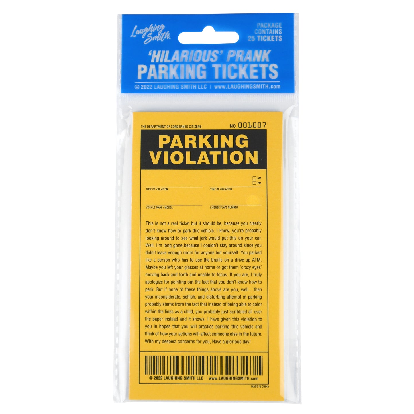 25 Funny Fake Parking Tickets