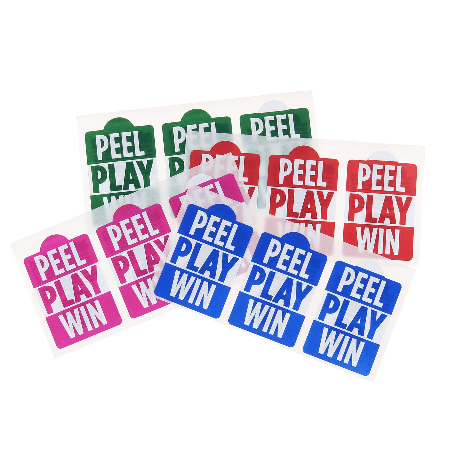 12 x Peel-Play-Win Prank Lottery Ticket - Fake Lottery Tickets and Prank Gag Adhesive Pull Tab