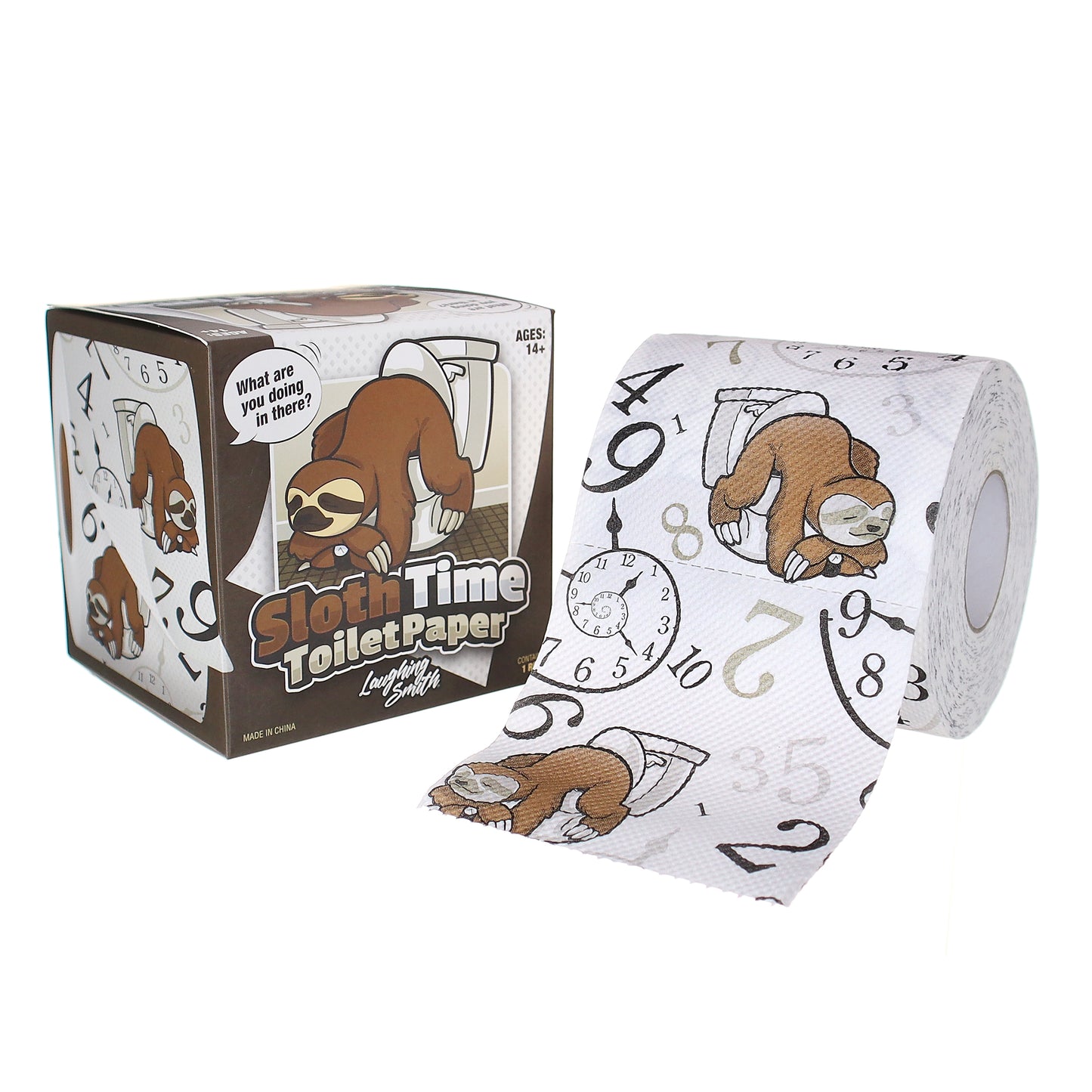 Sloth Time Funny Toilet Paper - Gag Gifts for Men, Women, Kids & Teens - Joke Novelty Toilet Roll