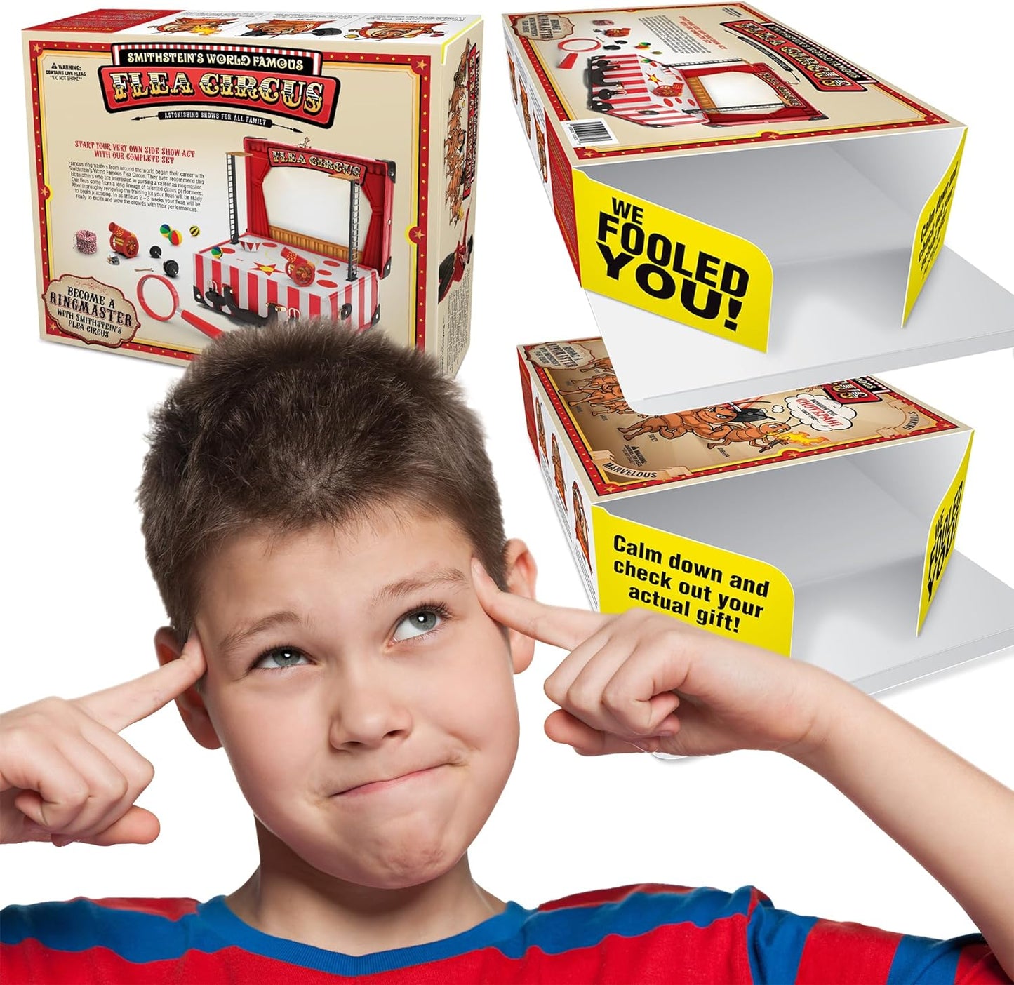 Smithstein's World Famous Flea Circus Prank Gift Box - Unique and Hilarious Gag Gift Box