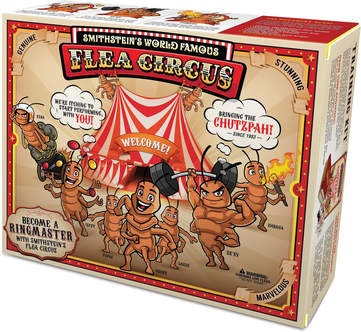 Smithstein's World Famous Flea Circus Prank Gift Box - Unique and Hilarious Gag Gift Box