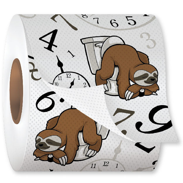 Sloth Time Funny Toilet Paper - Gag Gifts for Men, Women, Kids & Teens - Joke Novelty Toilet Roll