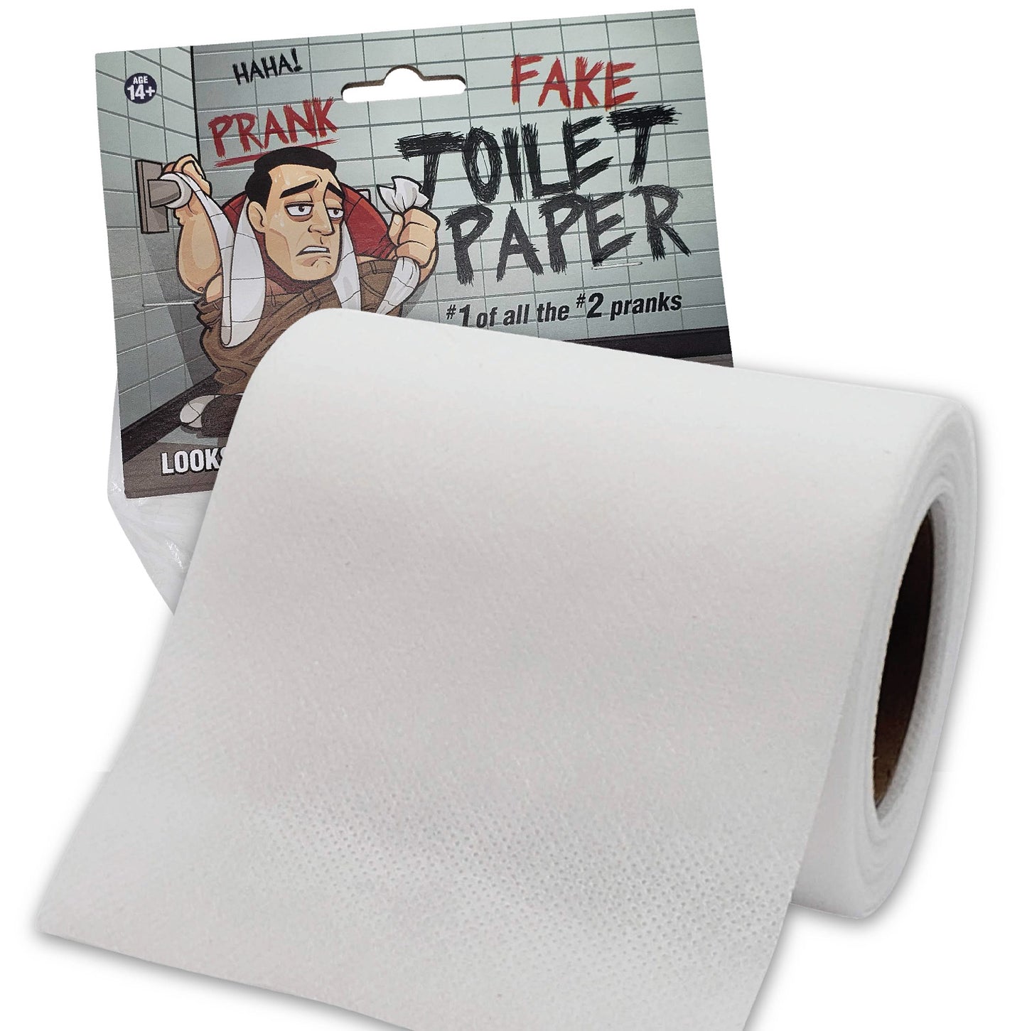 'No Tear' Funny Prank Toilet Paper - Impossible to Rip -Fake Novelty Stuff for Adults and Kids