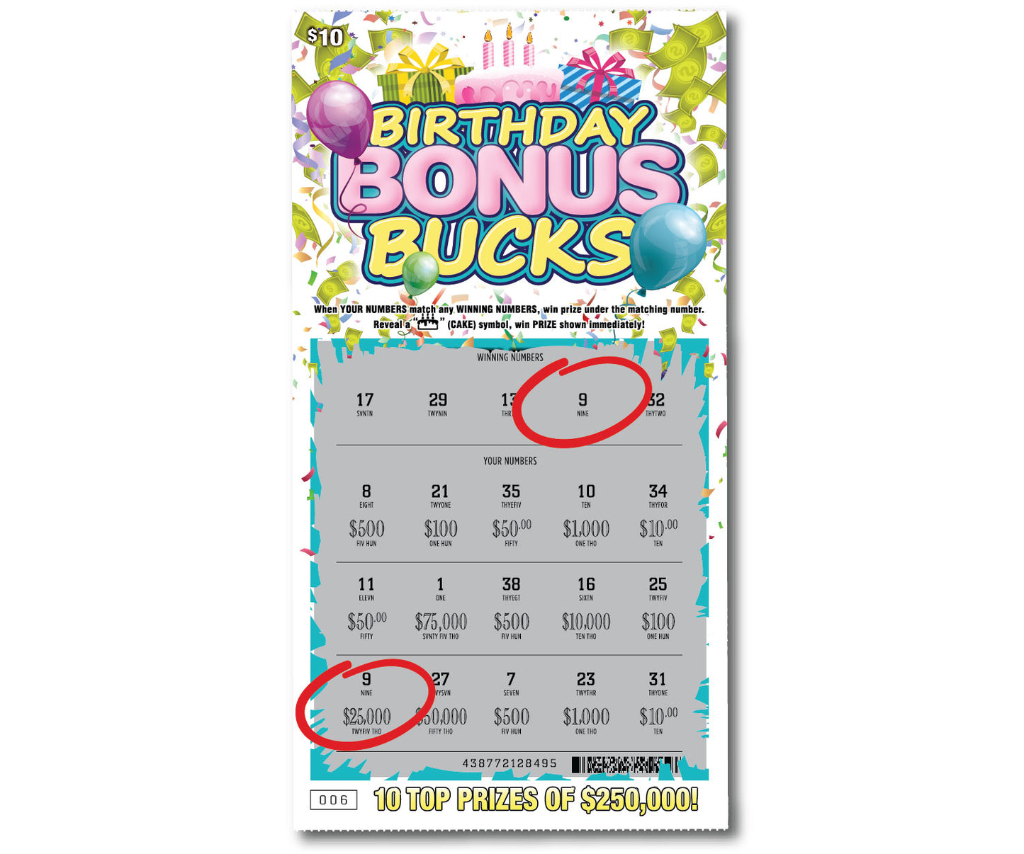 Funny Retirement & Birthday Party Prank Lottery Tickets
