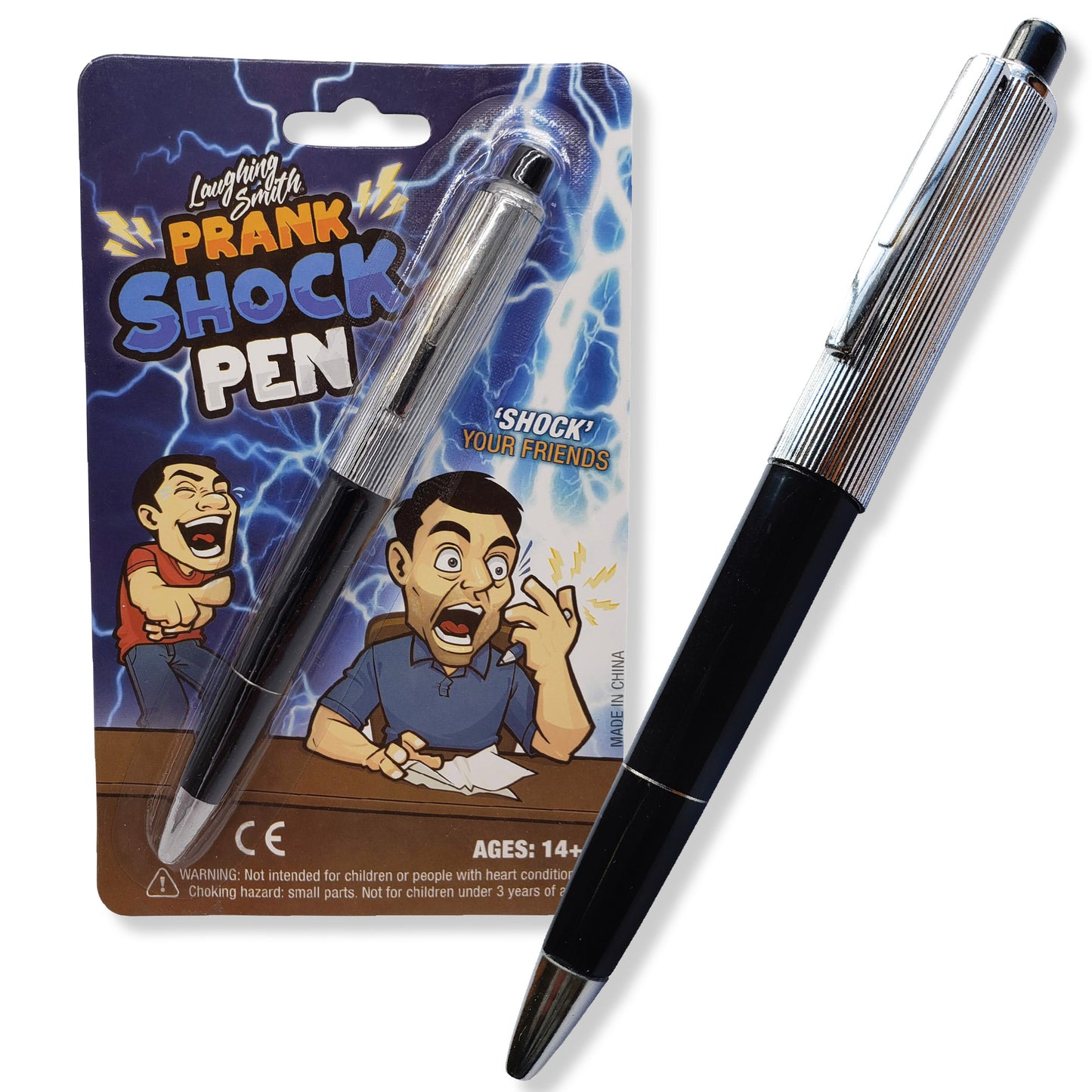 Shocking Electric Pen Prank Shock Trick Novelty Metal Joke Gag Toy Gift  Funny US