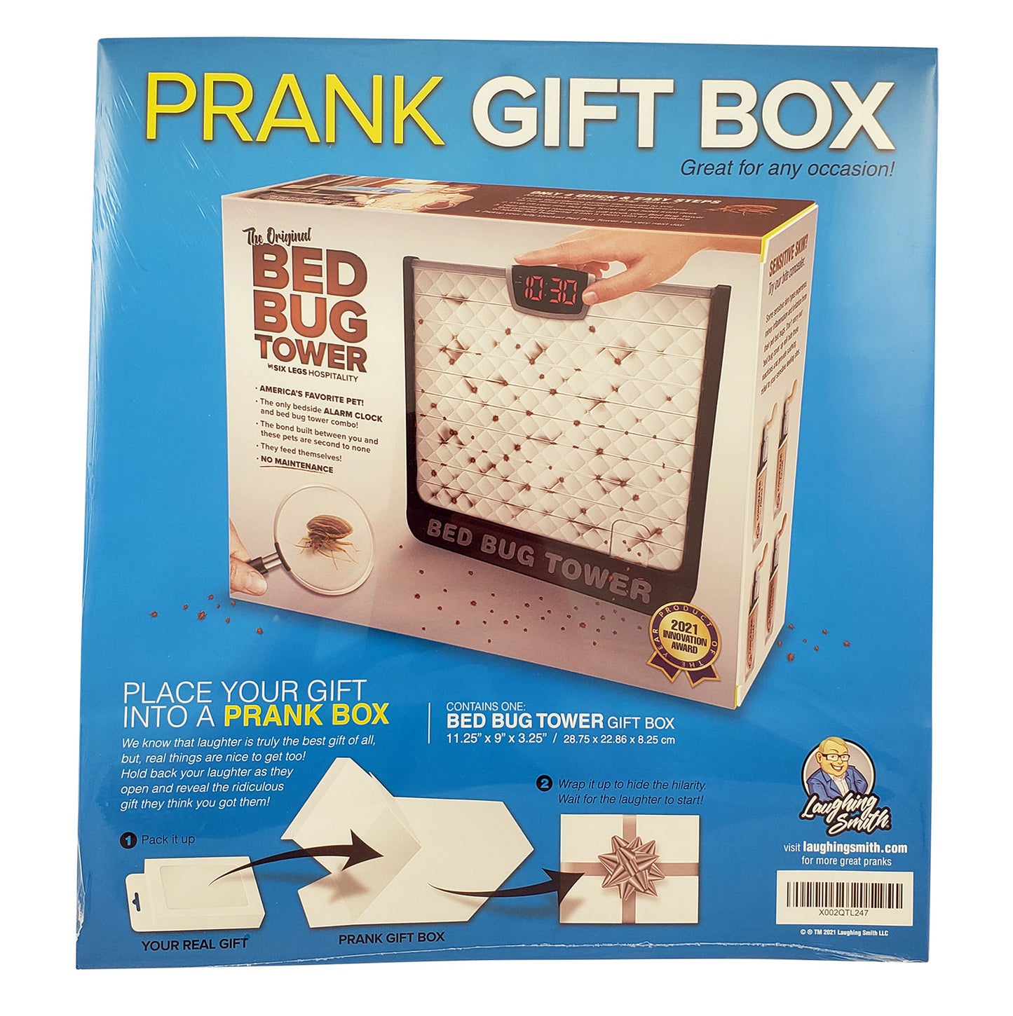 Laughing Smith Bed Bug Tower - Prank Gag Gift Box