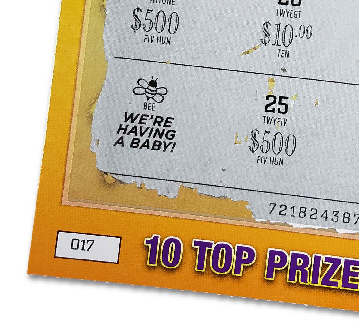 Pregnancy Announcement Scratch Off Lottery Ticket (6pk) - Joke 10,000 Dollar Win Adds Excitement